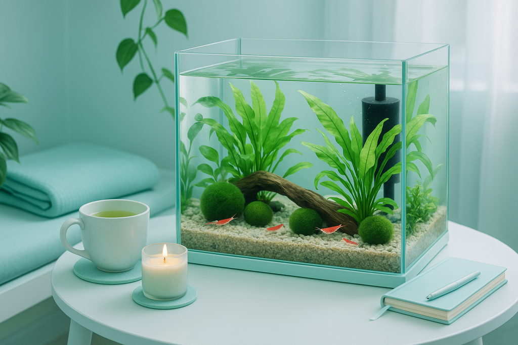 A calming mini aquarium