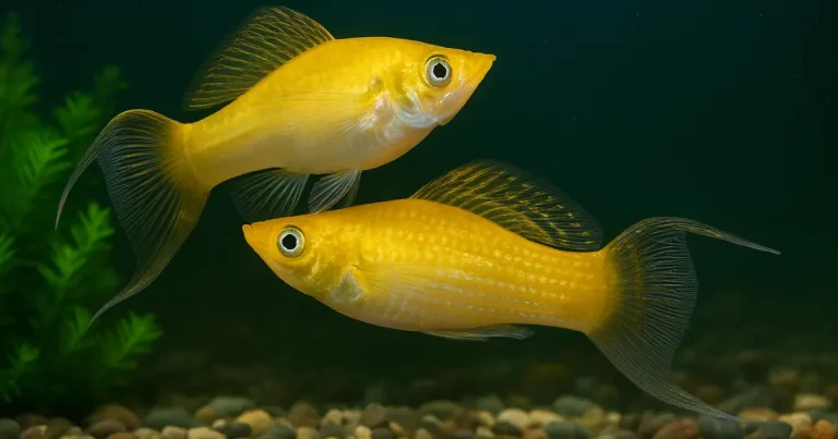 Two yellow mollies